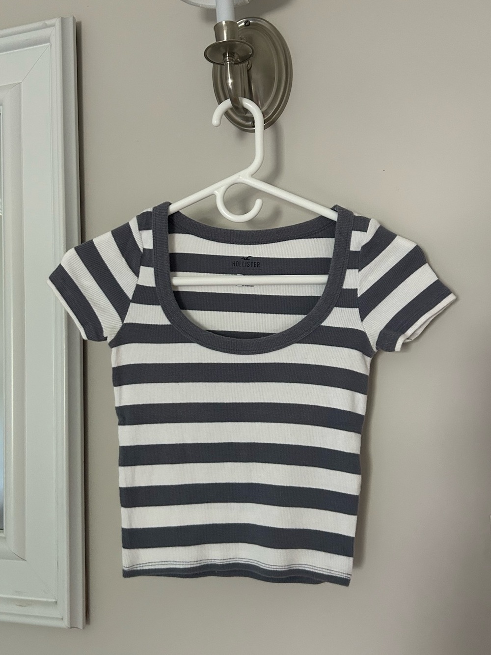 Striped Scoopneck Top